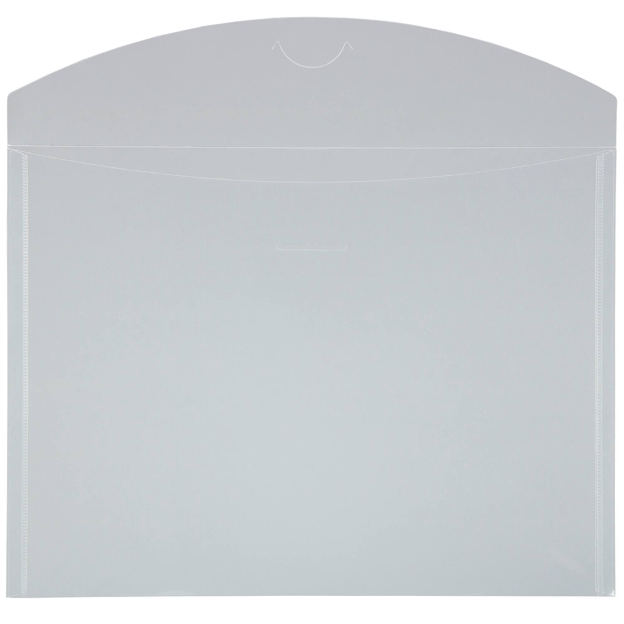 JAM Paper Clear Plastic Tuck Flap Letter Size Booklet Envelopes, 12ct.